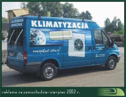 Opracowanie projektu wyklejki samochodu dostawczego, dla firmy sprzedaj�cej urz�dzenia do klimatyzacji.