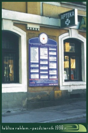Tablica rekalmowa na�cienna dla Specjalistycznego Zak�adu Lekarskiego